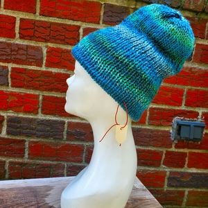Handmade Hat: Cozy multi color double knit